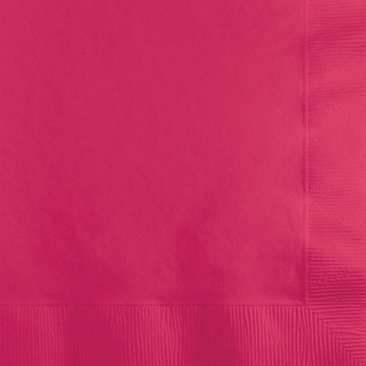 Solid Beverage Napkins hot magenta